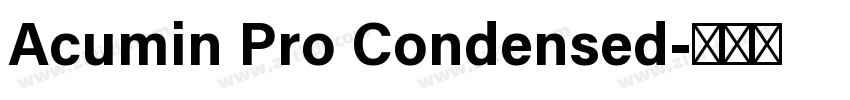 Acumin Pro Condensed字体转换